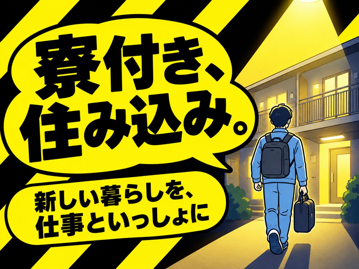 プレス・加工・研磨(住み込み・即入寮)(寮付き・住み込みのお仕事のイメージ)