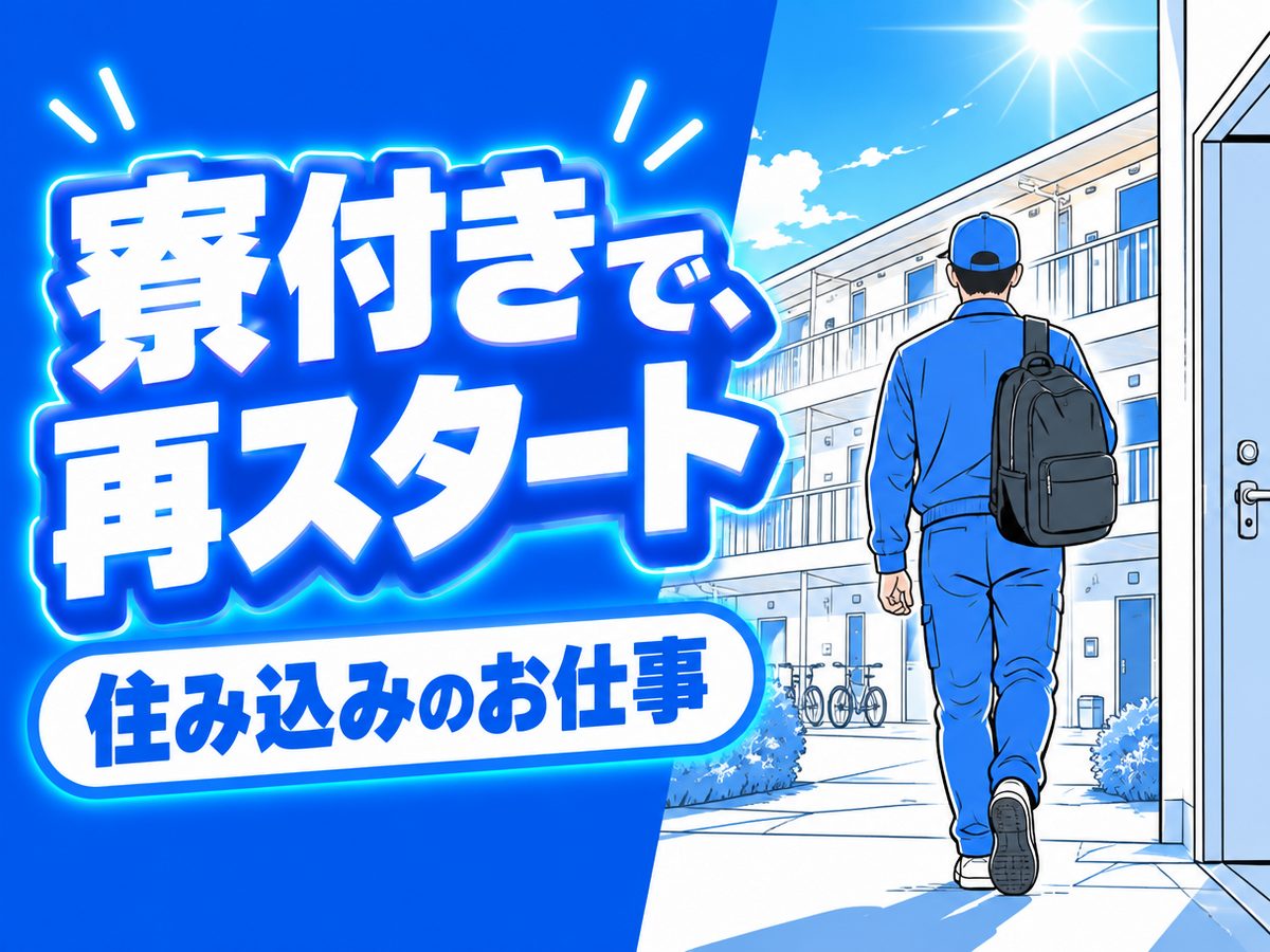 組み立て・組付け・マシンオペレーター・塗装(住み込み・即入寮)(寮付き・住み込みのお仕事のイメージ)