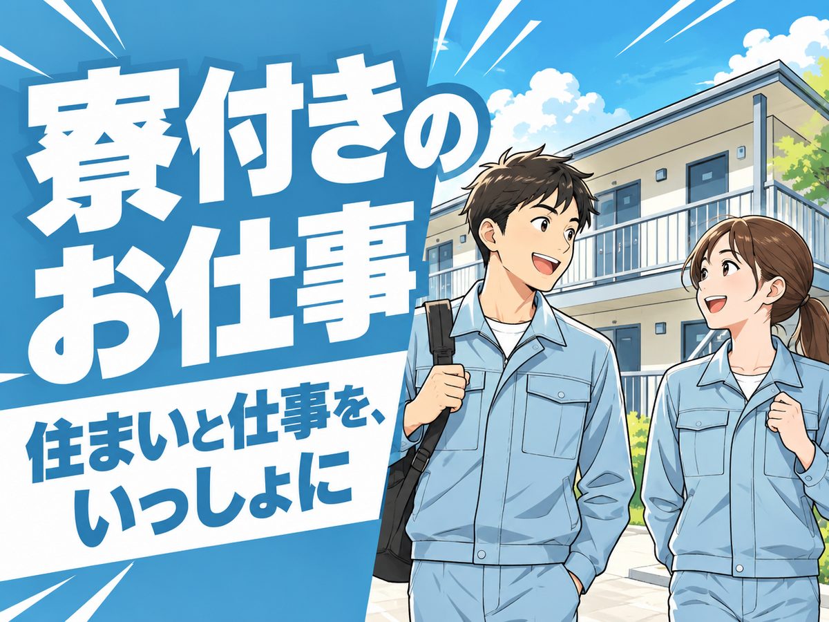 組み立て・組付け・マシンオペレーター・塗装(住み込み・即入寮)(寮付き・住み込みのお仕事のイメージ)