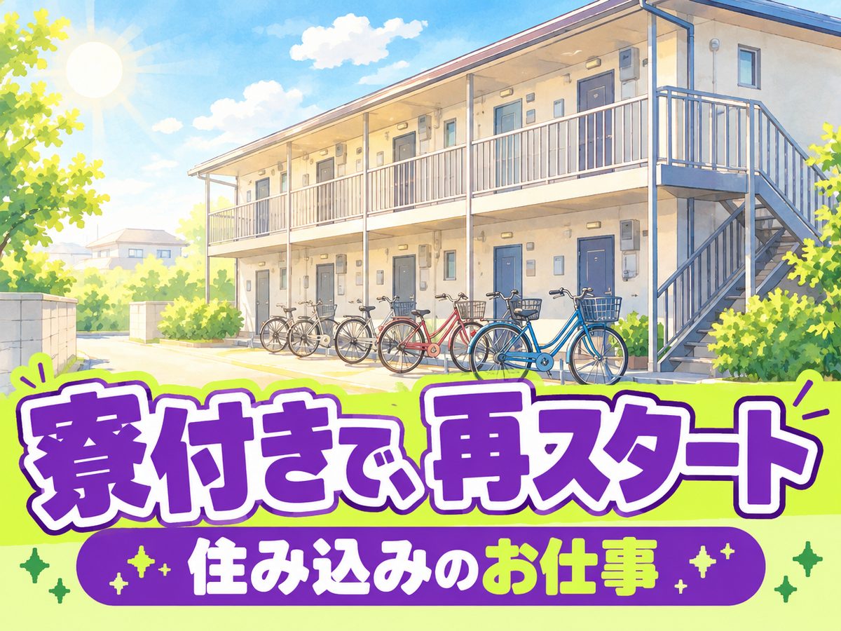 組み立て・組付け・マシンオペレーター・塗装(住み込み・即入寮)(寮付き・住み込みのお仕事のイメージ)