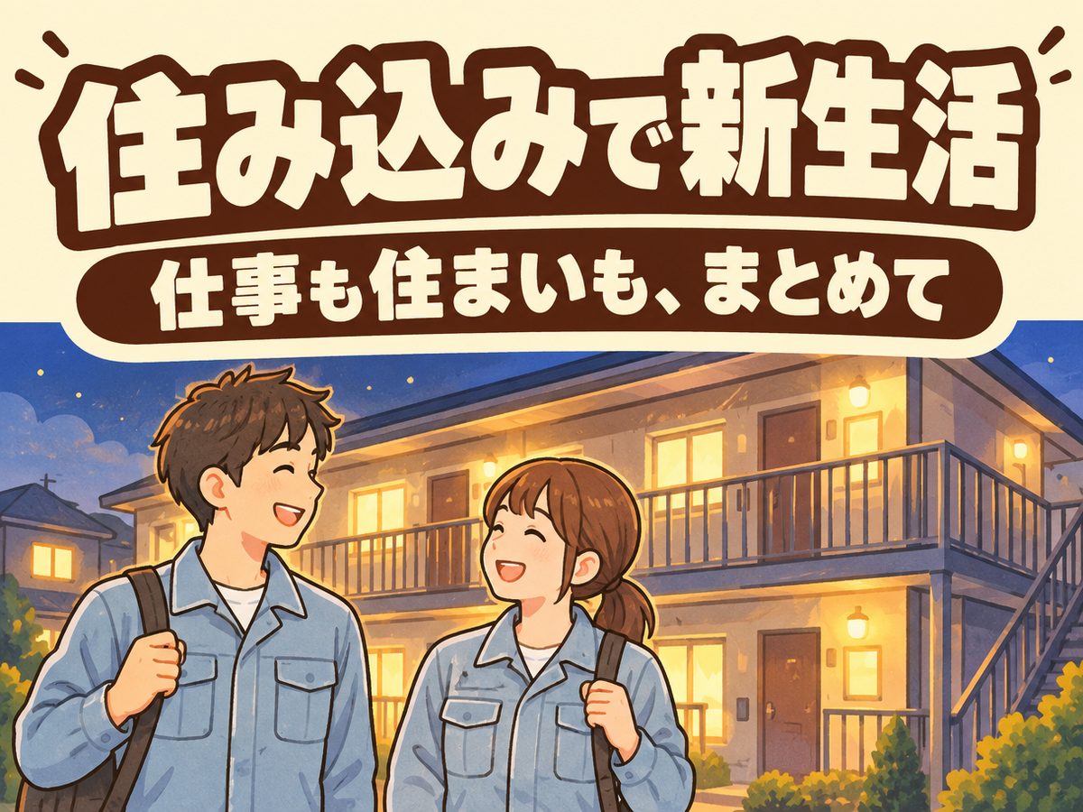 金属工作設備制御・監視員(住み込み・即入寮)(寮付き・住み込みのお仕事のイメージ)